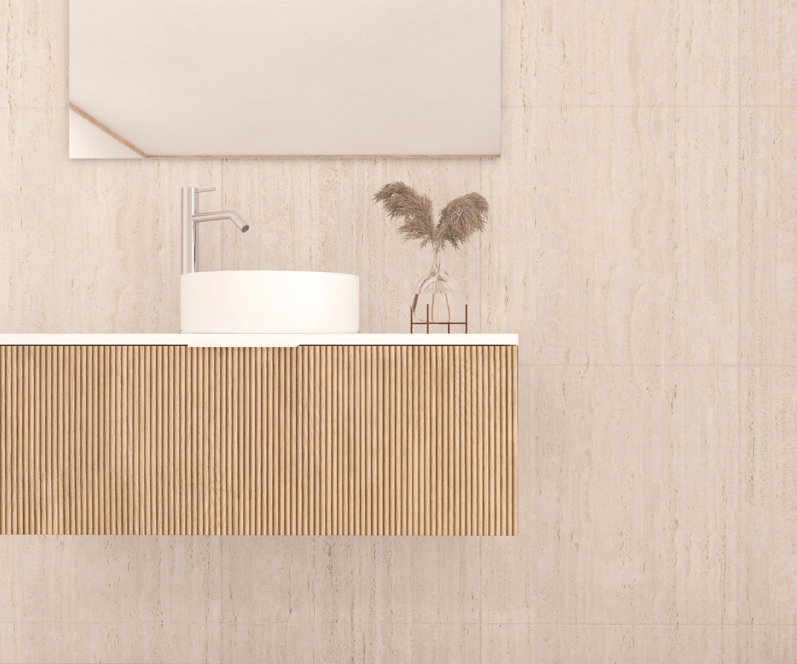 Ensemble de meubles de salle de bains Emene OPOSSÉ blanc mat, 80 cm, + vasque - 2