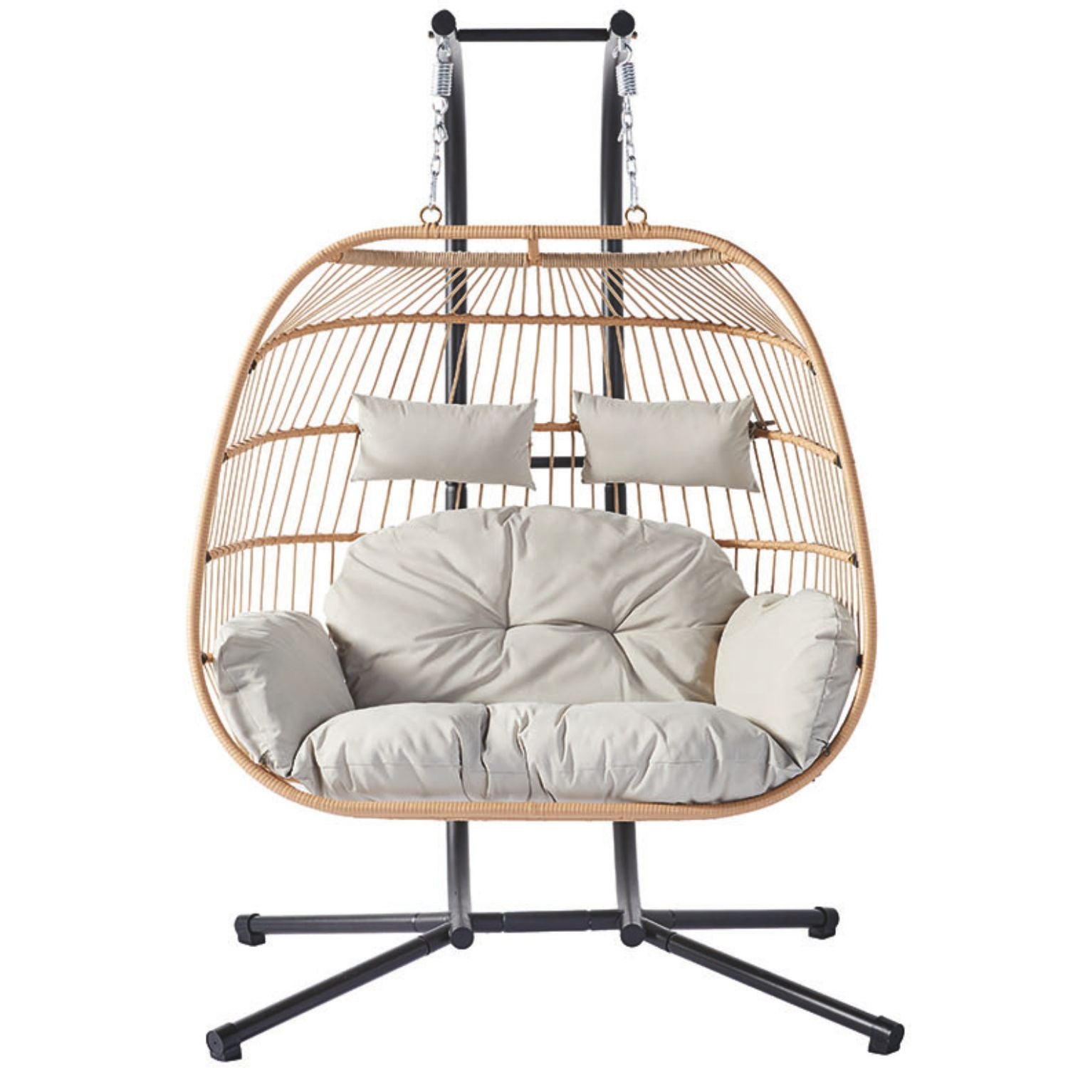 Fauteuil suspendu 2 places effet rotin FARO - 2