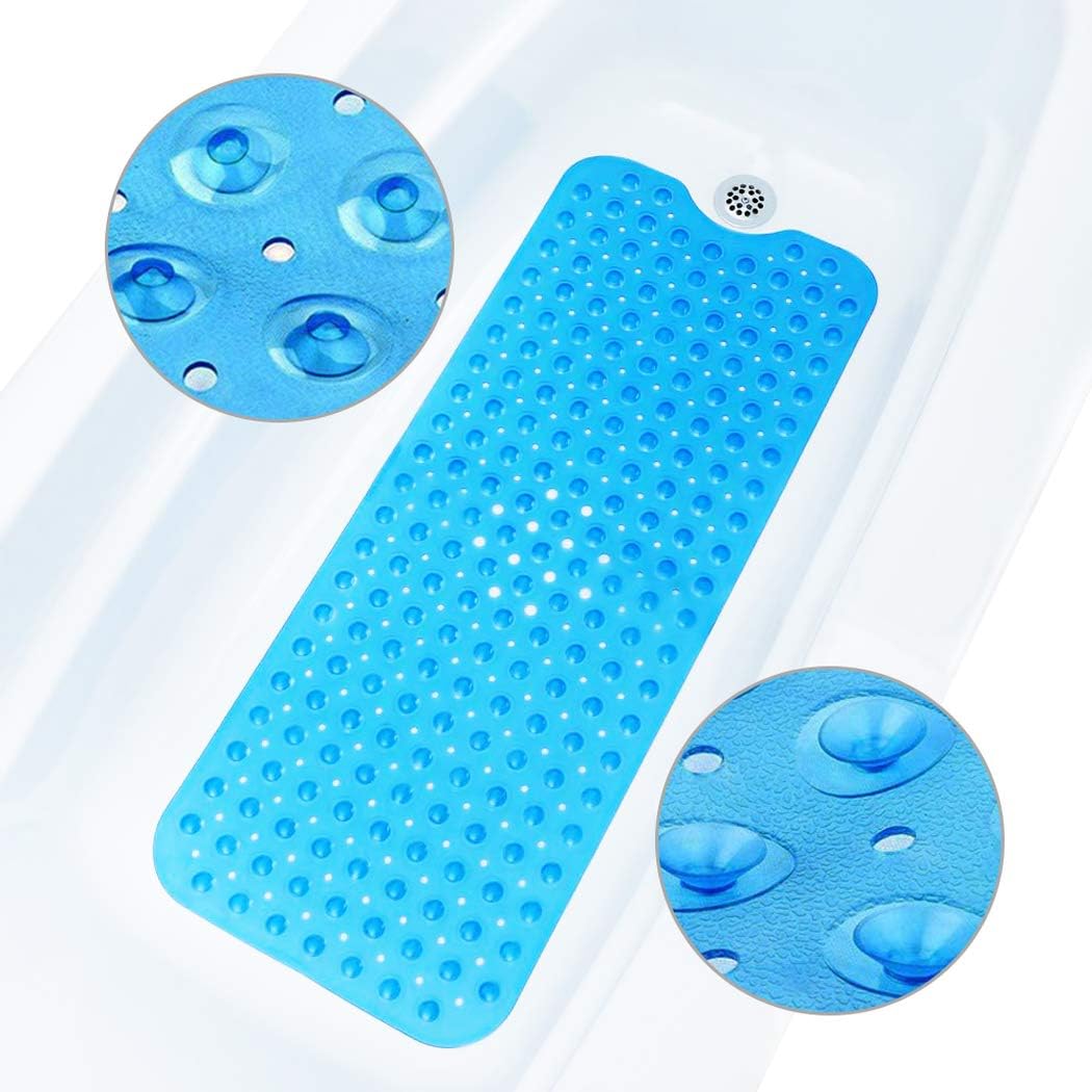 ANSIO Long tapis de bain en PVC antidérapant anti-moisissure avec trous ANSIO Long tapis de bain en PVC antidérapant anti-moisissure avec trous
