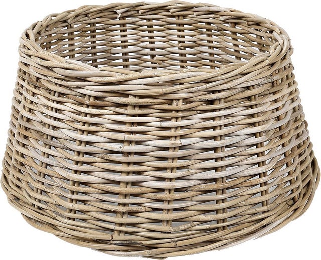 Jupe de sapin de Noël en osier - 60 x 26 cm - Panier de sapin de Noël - Sapin de Noël - Pied de sapin de Noël - Paniers de sapin de Noël - Marron