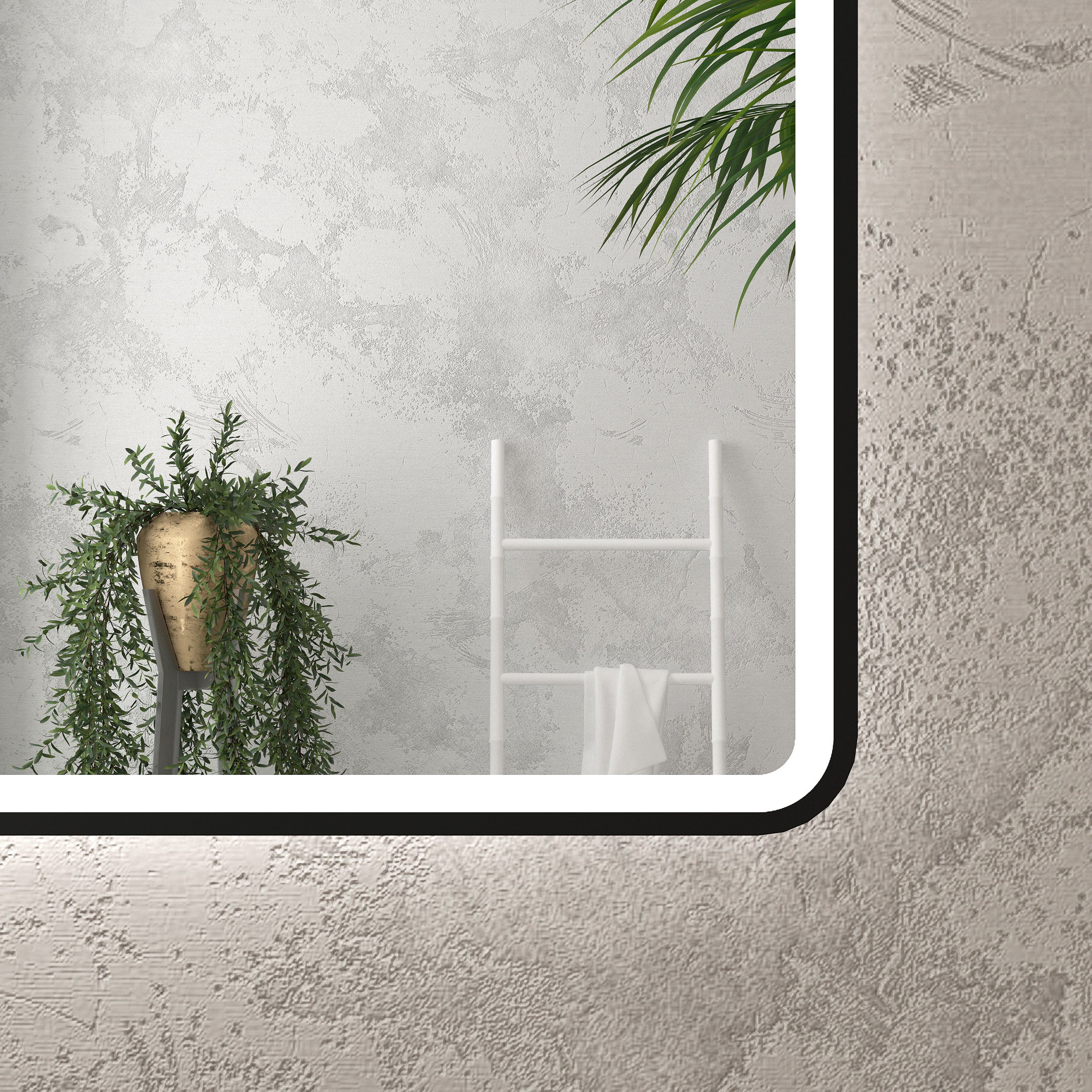 Miroir salle de bain avec eclairage LED et contour noir - 60x80cm - GO BLACK LED - 2