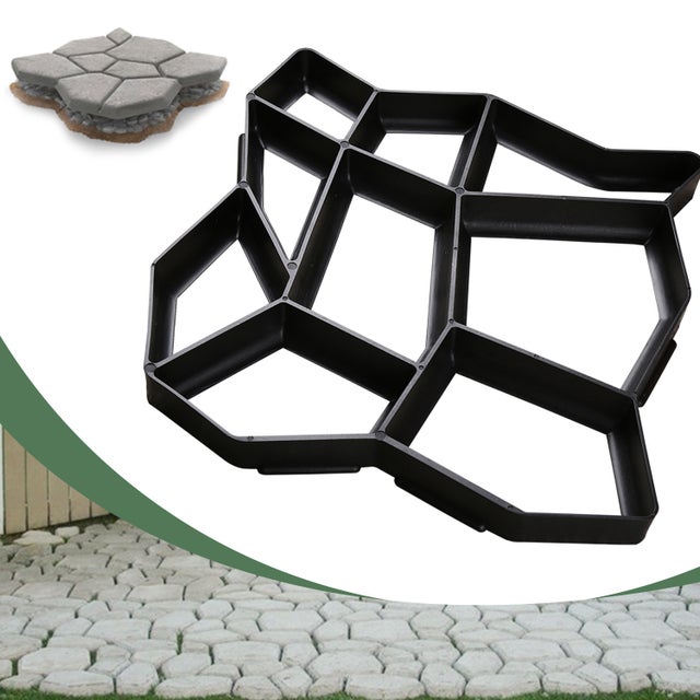 1 pieza de molde de plástico reutilizable para hormigón: para entradas, terrazas y patios exteriores, anticorrosivo y fácil de usar
