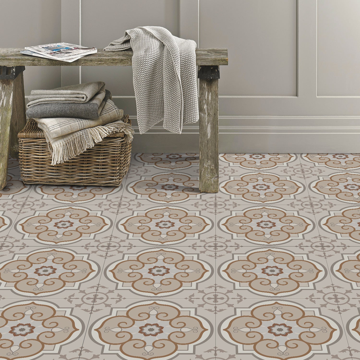 Autocollants de sol à décoller et à coller, autocollants muraux givrés auto-adhésifs, imperméables, résistants à l'humidité et à l'huile, 10 pièces - 2