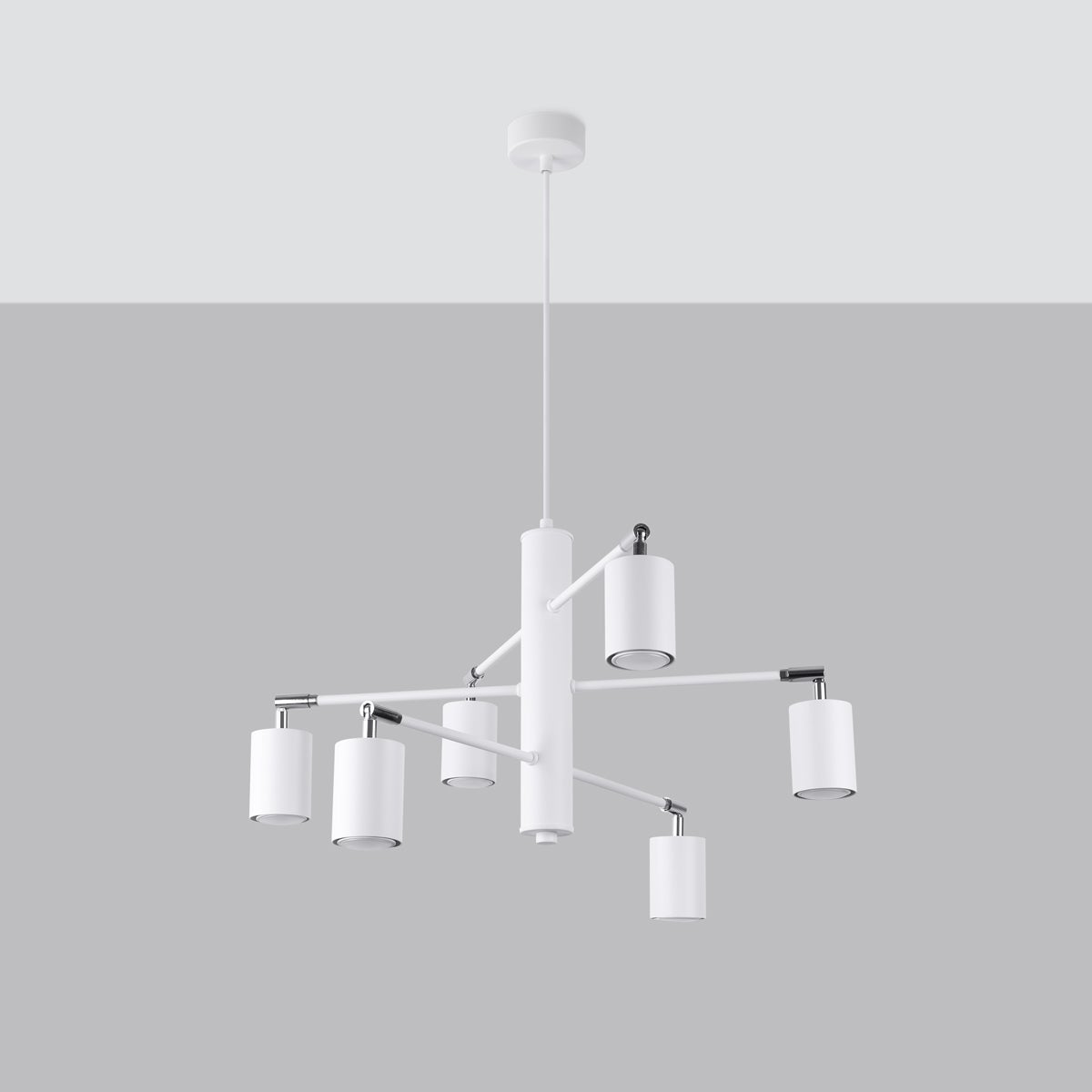 Żyrandol TORIM 6 biały LED 4000K - 77x77x125cm Sollux