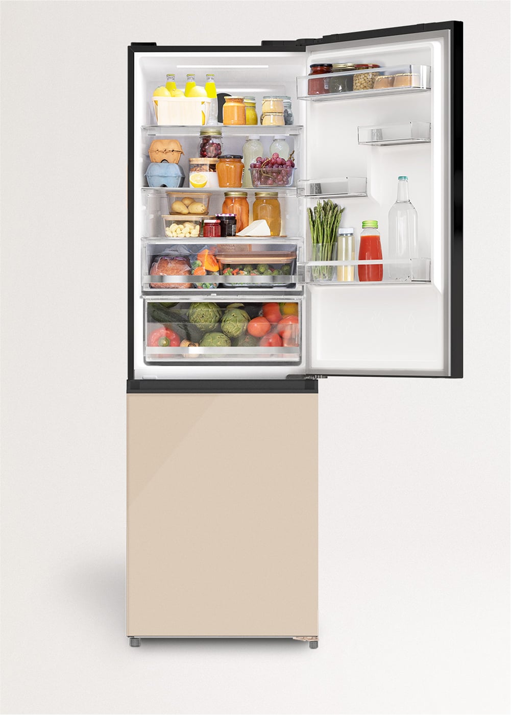 CREATE - FRIDGE STUDIO COMBI PRO 402 - Réfrigérateur-congélateur combiné 402L No Frost avec Space Pro et Care+- Sable - 3