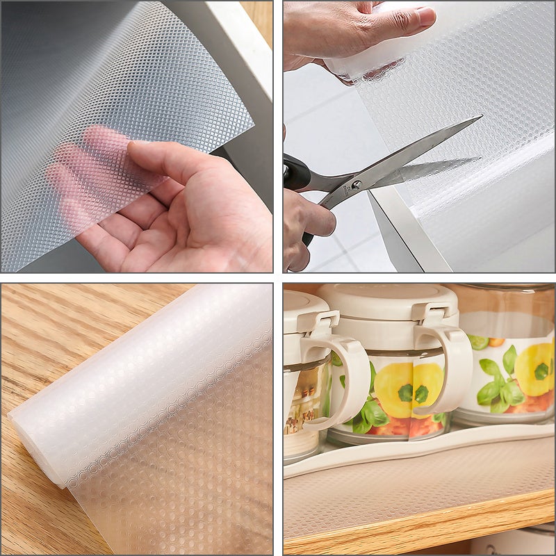 Tapete para cajones de 500 cm, fondo antideslizante, tapete antideslizante para cajones y estantes, tapete retráctil impermeable a prueba de humedad - 4