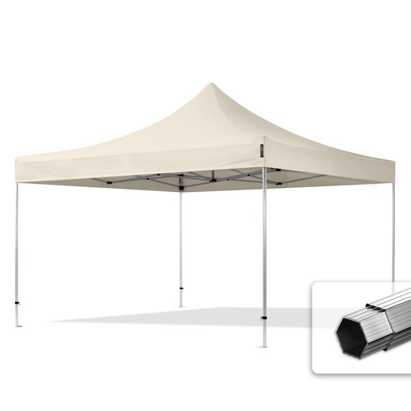 4x4 m Namiot Ekspresowy PROFESSIONAL Alu 40mm, kremowy