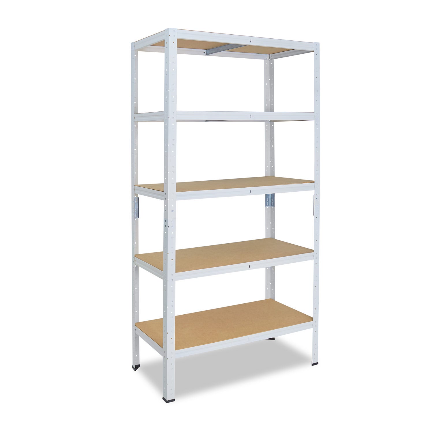 étagère Blanche 155x90x45cm Étagère Métallique Shelfplaza 4 Niveaux - 175kg Capacité - Blanc 155x90x45cm - Rangement Garage étagère Métal Garage