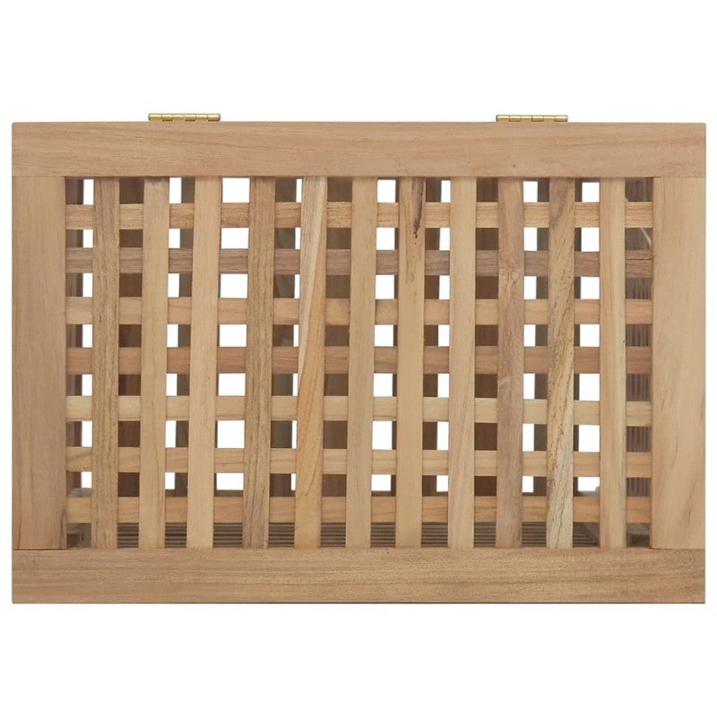Bac à linge 50x35x60 cm bois de teck massif - 6