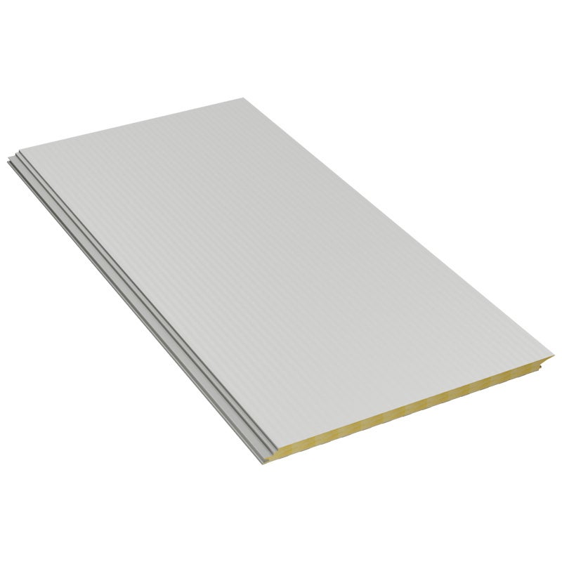 Acero panel - panel top fachada tornillo oculto | 2000x1000mm | interior blanco pirineo - exterior blanco pirineo | acero prelacado | pu
