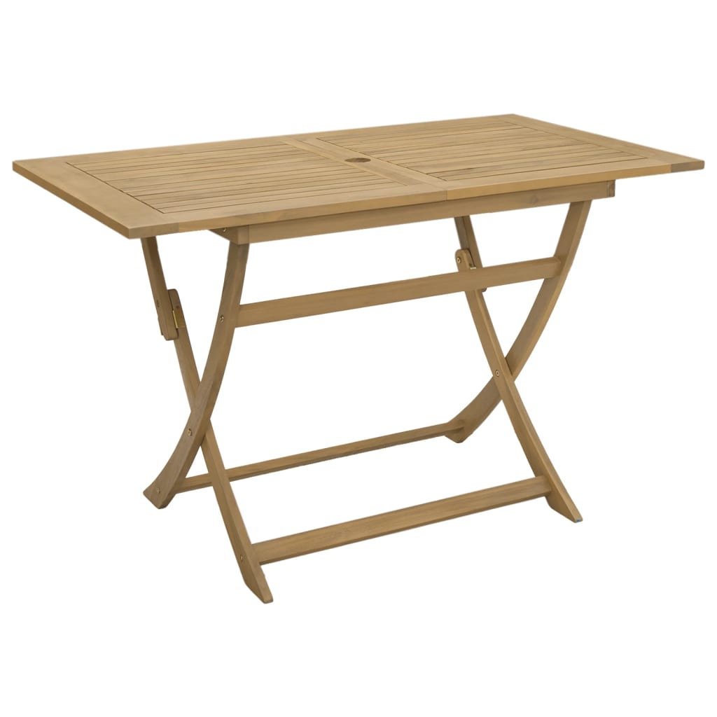 Table de jardin pliante en bois d'acacia massif 120x70x75 cm - 6