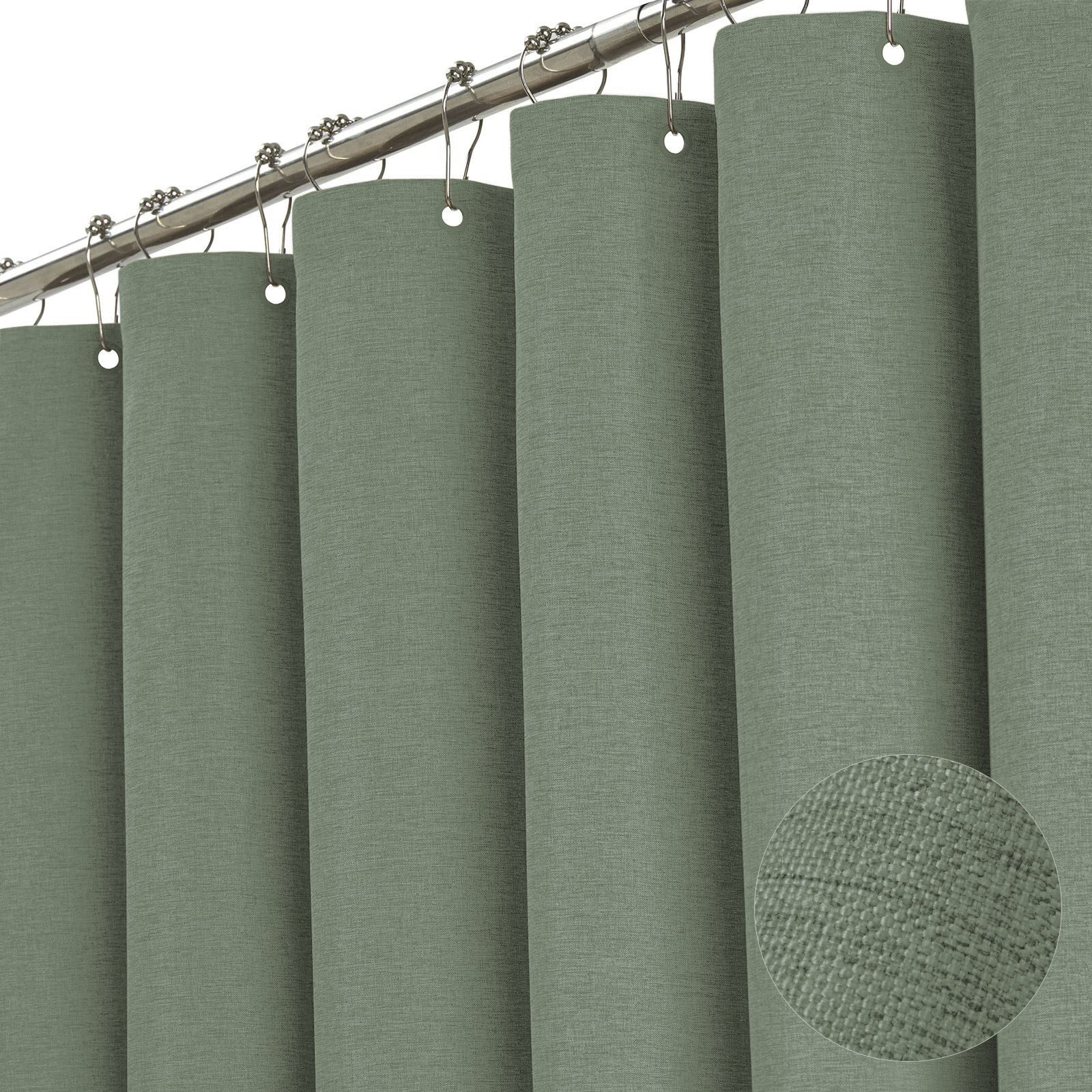 Rideau De Douche Imperméable En Lin Lavable 180x270 Cm - Résistant à La Moisissure, Design Bohème, Pour Salle De Bain
