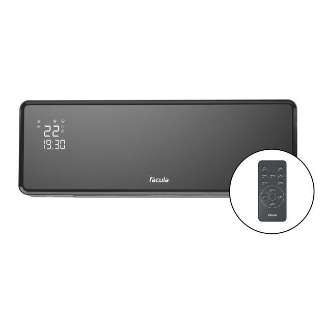 Fácula - Termoventilatore ceramico Condor 1000/2000W |Riscaldamento+Ventilazione |Temporizzatore 24h |Blocco Tastiera