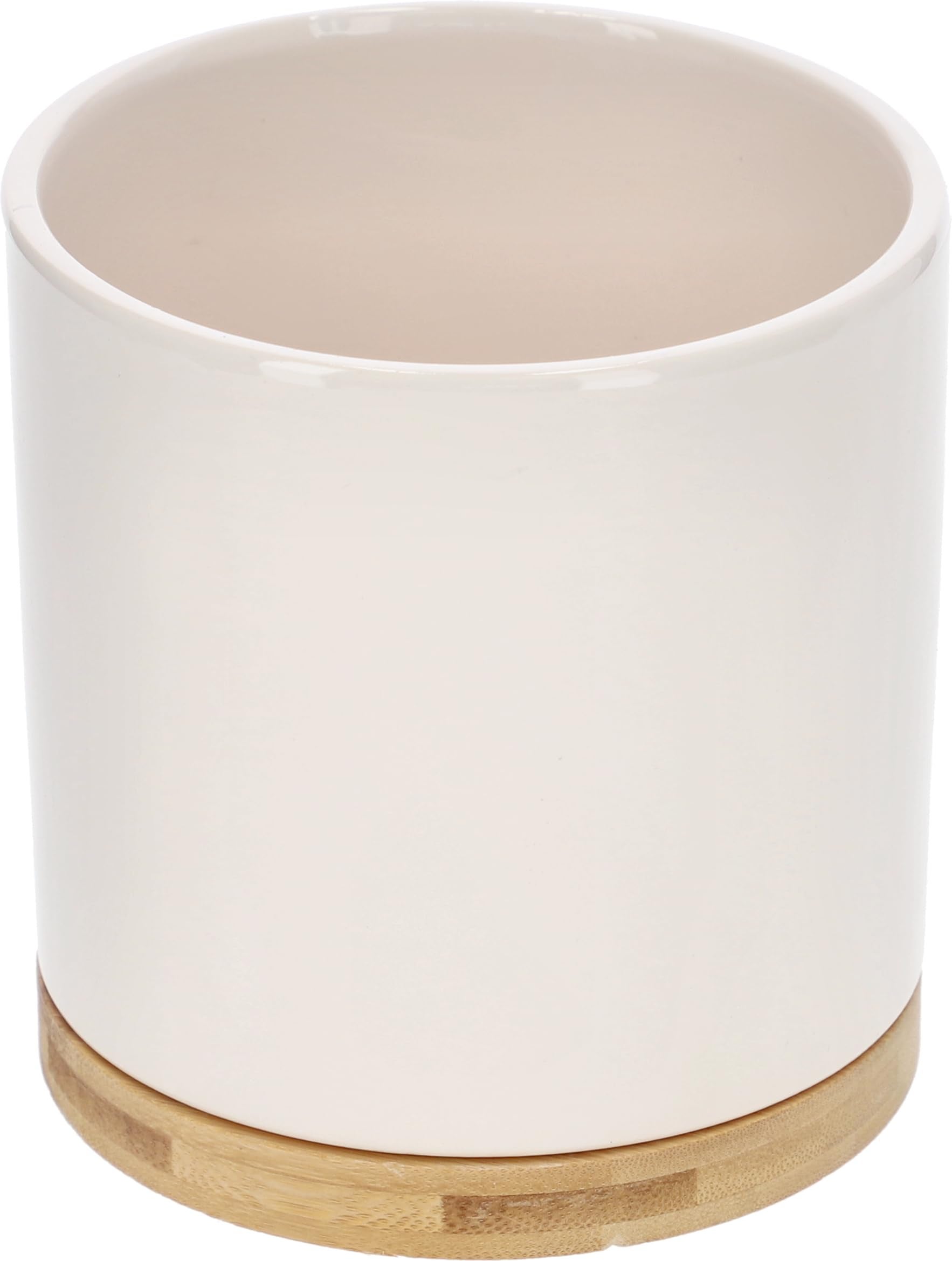 Donica doniczka osłonka ceramiczna z bambusem fi13 - KOTARBAU - 5