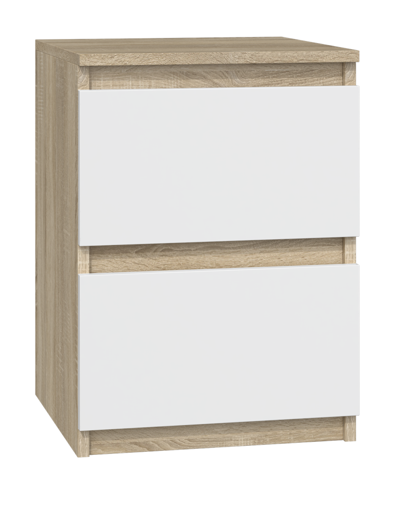 Szafka Nocna Topeshop Malwa M2 - Dąb Sonoma/Biel 30x30x40 cm 1 szt.