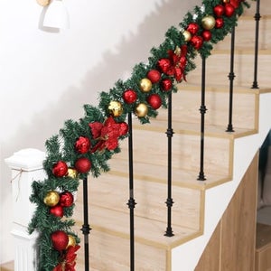 Guirlande Sapin Artificiel 190 Cm - Pin Réaliste, Flexible - Pour Décoration Intérieur/extérieur Noël