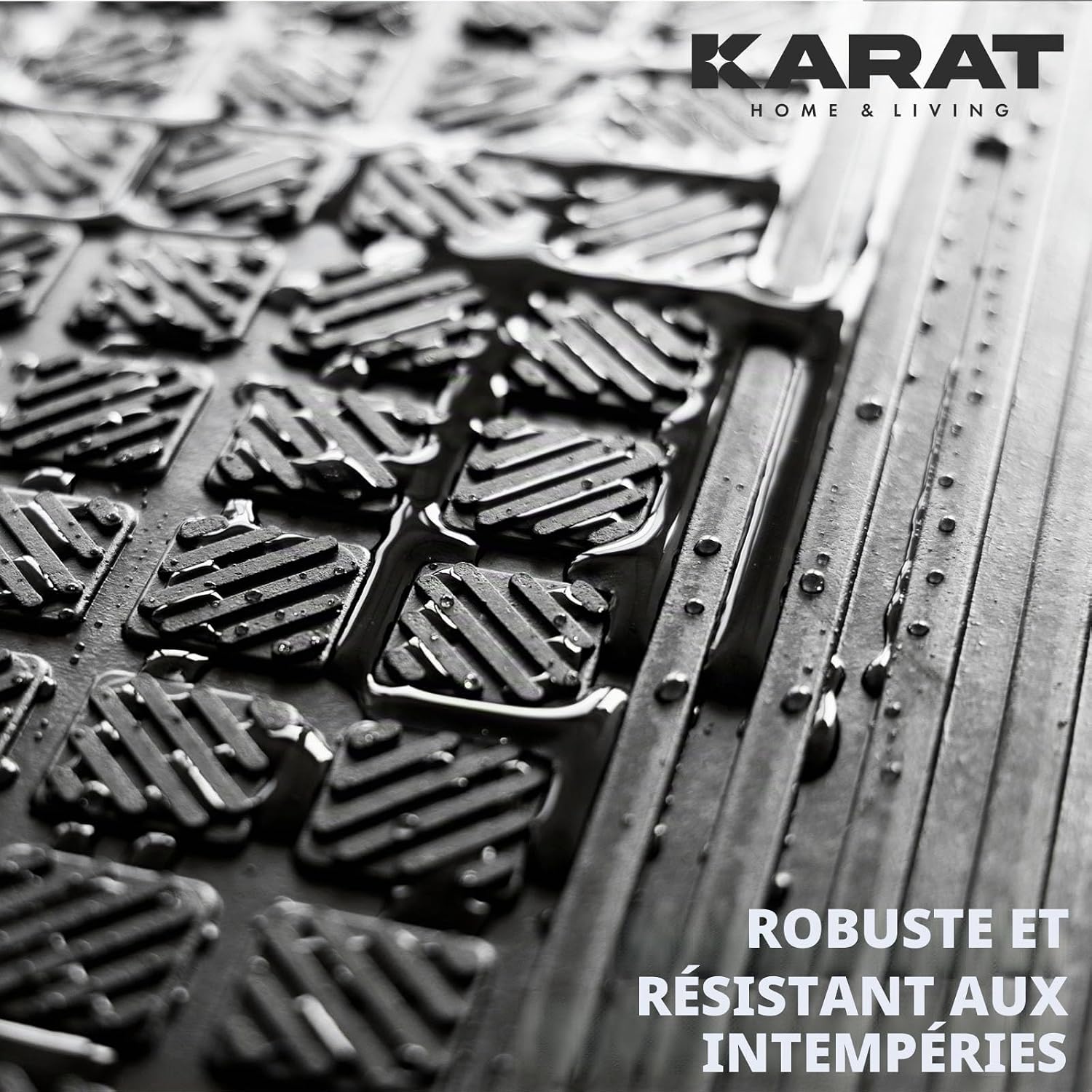 5 x Tapis d'escalier extérieur avec structure de surface striée, Diamond, 30 x 120 cm - 2