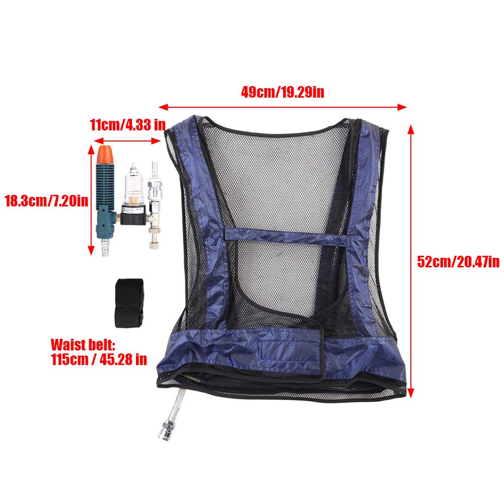 Gilet de refroidissement de glace pour hommes et femmes, gilet de climatisation, gilet de refroidissement Vortex, gilet de sécurité pour climatiseur a - 2
