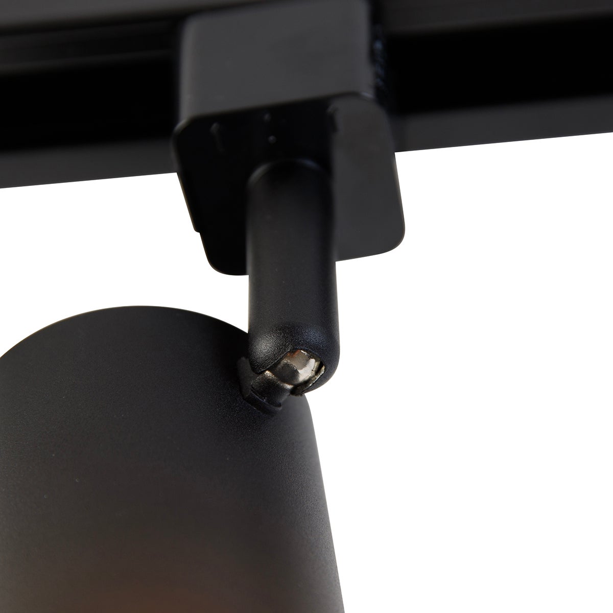 Système de rail luminaire plafond compatible pour led - moderne monophasé avec 4 spots noirs - Jeana - 8