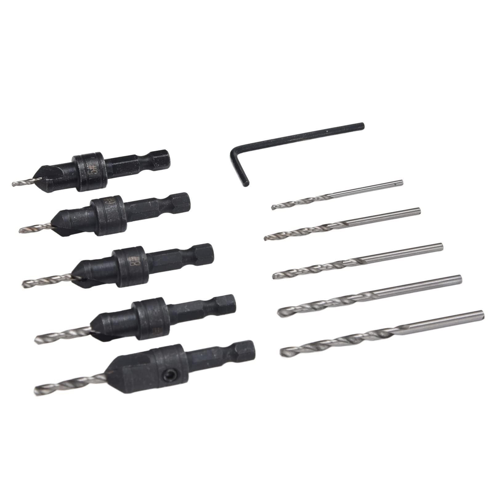 Lot De 5 Forets à Chanfreiner à Cinq Lames 82° Outil De Travail Du Bois Outils Manuels Pour La