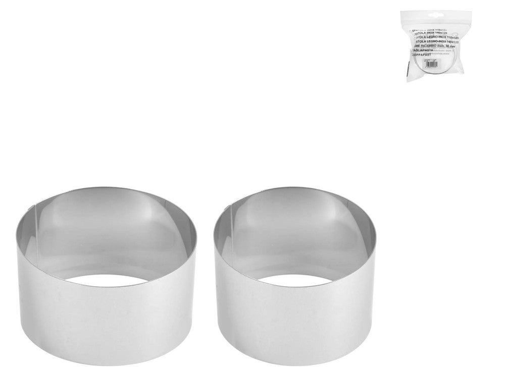 Coppapasta Inox 80 E 100 Mm - Cod. 990258 - 2 Anelli In Acciaio, Altezza 5 Cm, Lavabili In Lavastoviglie - 4