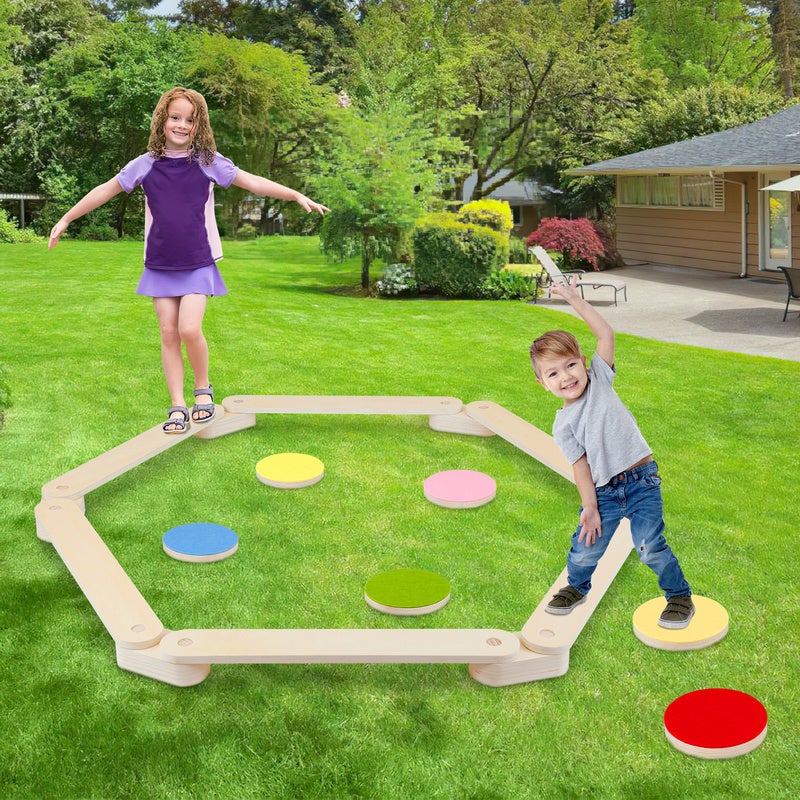 Planche d'equilibre pour enfants d'équilibre en bois pour l'entraînement de la coordination Extérieur&Intérieur Planche 70*10*1.8 cm - 7