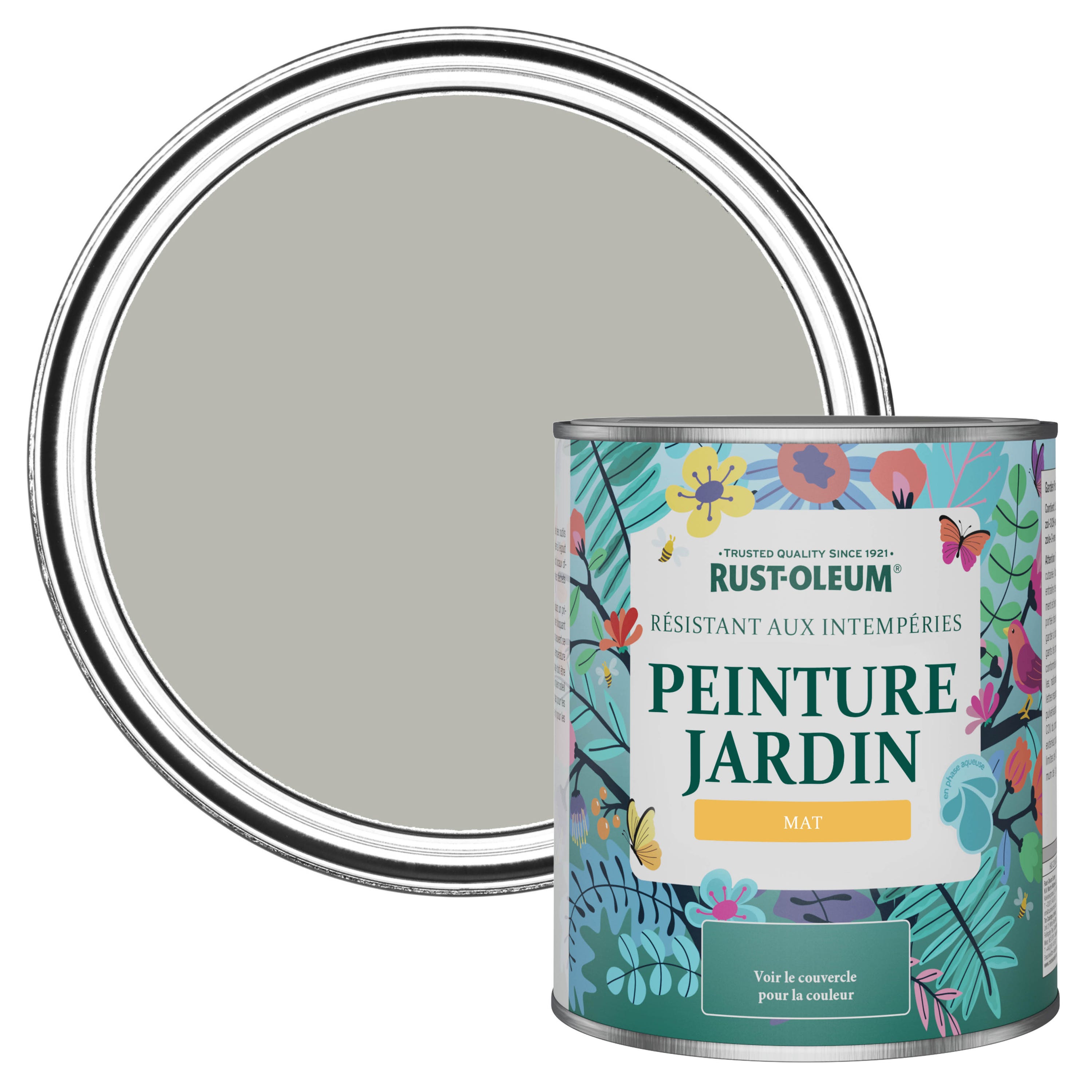 Peinture Grise extérieure pour boiseries de Jardin, Finition Mate RUST ...