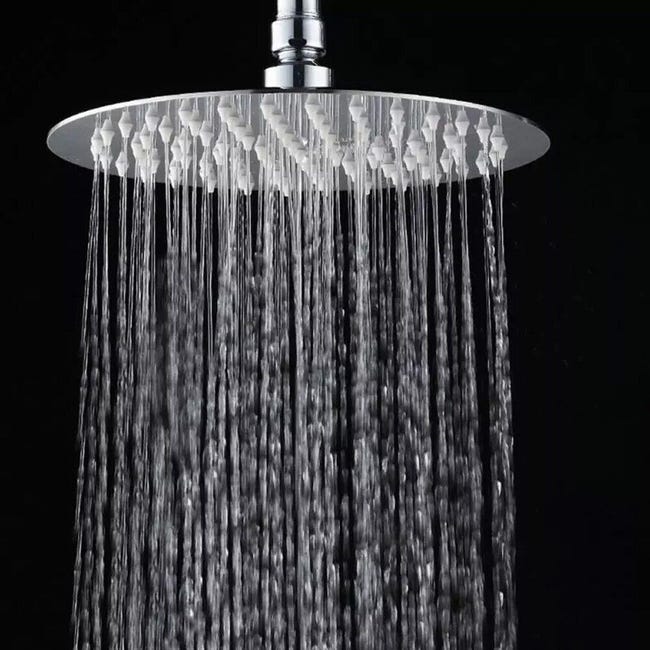 Soffione Doccia 8 Pollici A Pioggia | 100 Geti Silicone Anticalcare | Alta Pressione Con Risparmio Idrico - Foto 12