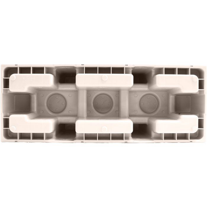Jardinière muret Volcania 46 L EDA décor pierre beige calcaire 78 5 x 29 5 x 60 cm - 5