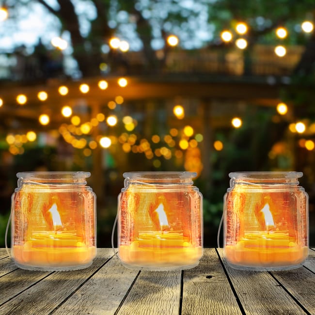Relaxdays Vasetti Portacandele, Set 12, Vasi In Vetro, Ampolle Con Manico Indoor Outdoor HxD 10x8,5 Cm, Trasparente Nero : Amazon.it: Casa E Cucina
