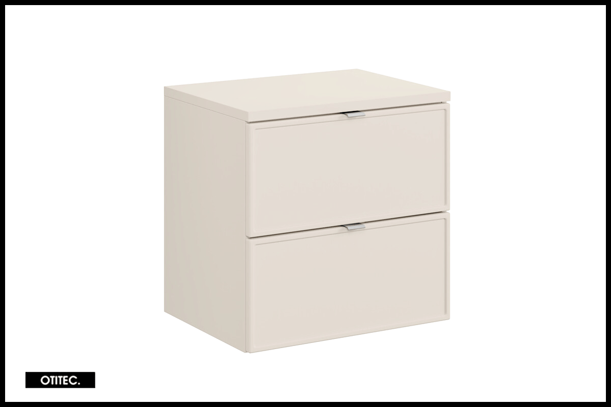 Szafka pod umywalkę nablatową BELLA CASHMERE 82-60-2S z blatem 60 cm kaszmir