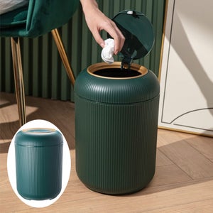 Pattumiera A Pedale MSV Osaki - 3 Litri, Con Coperchio E Secchiello Estraibile, Compatta Per Bagno, Nero - Foto 3