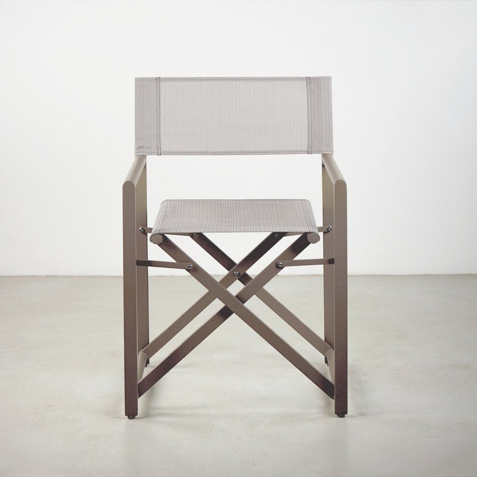 Juego de 2 sillas directoras plegables de aluminio blanco 48x56x86 cm - 3