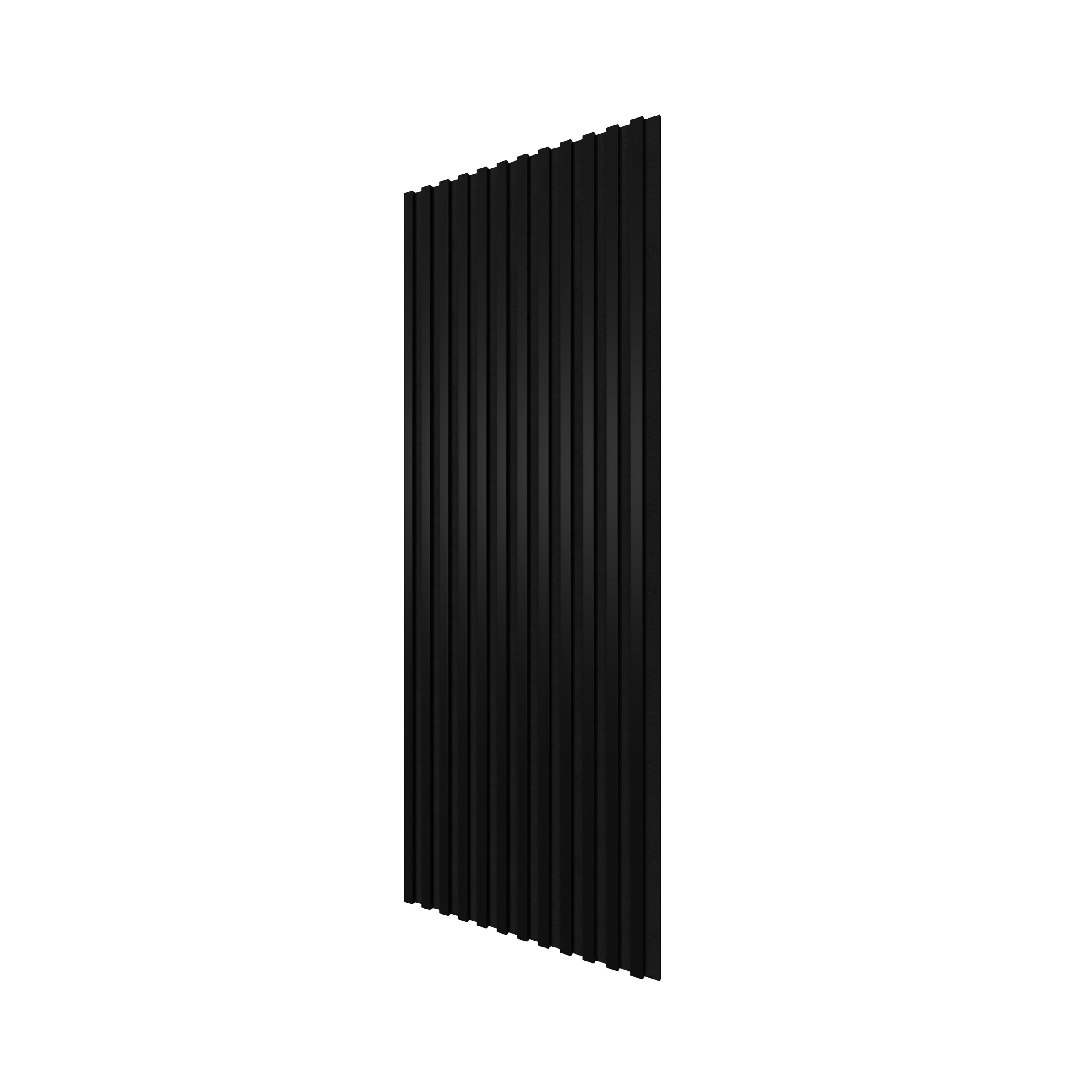 Panneau Tasseau Acoustique effet tasseau bois en feutre 1200mm x 605mm noir sur noir Linea Proline Stegu Ensemble de 4 pièces - 6