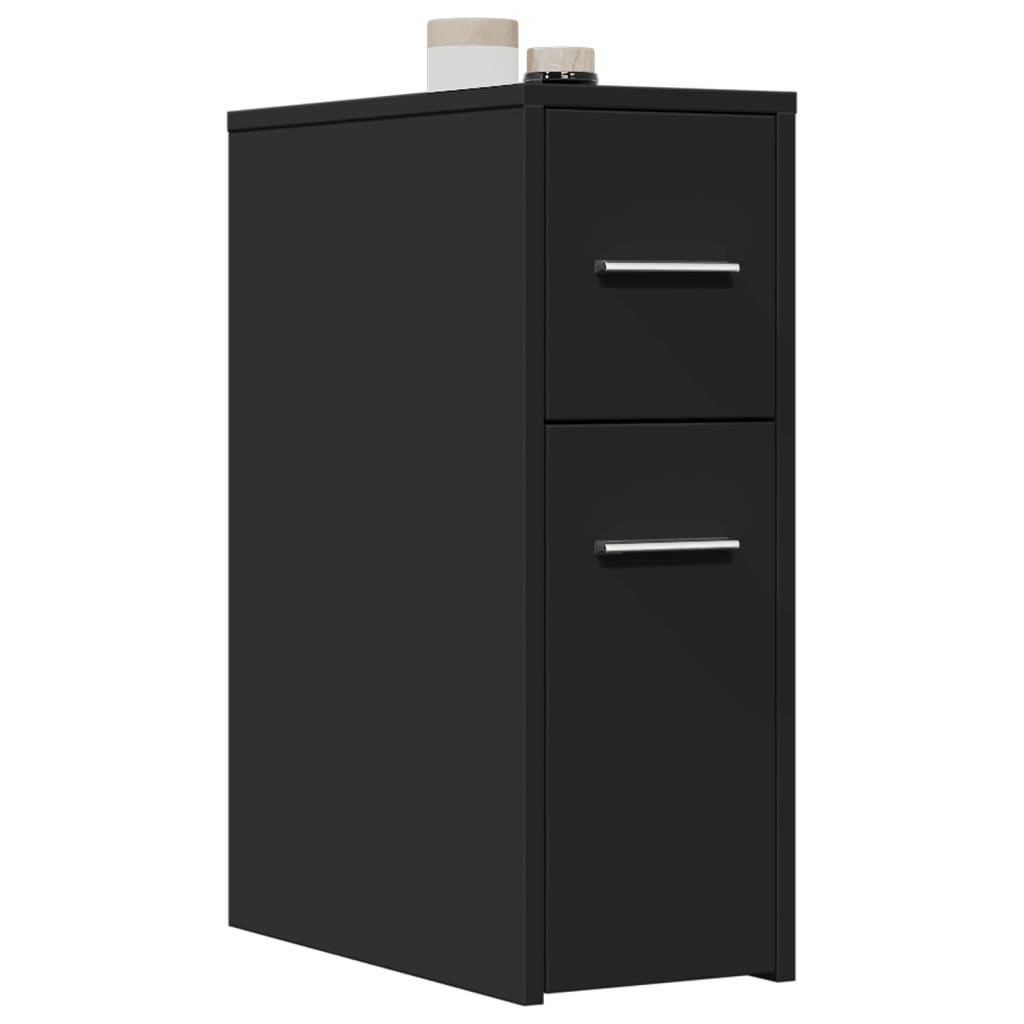 Armoire de salle de bain étroite avec roulettes chêne sonoma vidaXL Armoire de salle de bain étroite avec roulettes chêne sonoma vidaXL