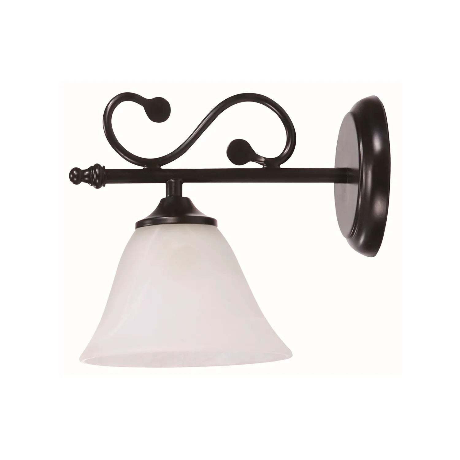 Kinkiet klasyczny Dorothea czarny mat 1xE14x40W metal wym:21x17x23cm IP20 Rabalux