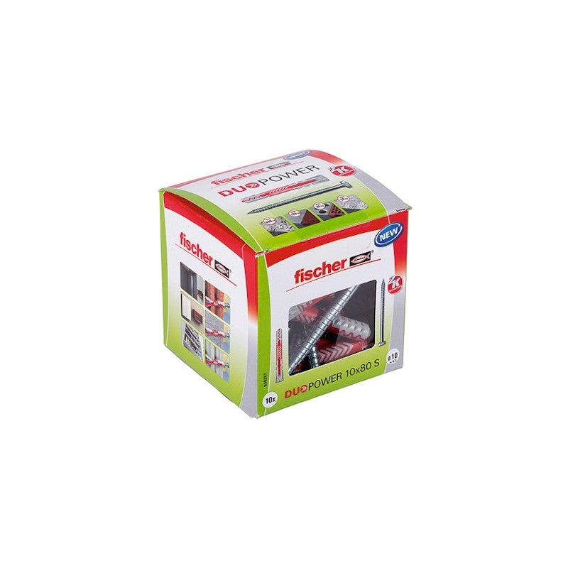 fischer - Cheville tous matériaux DuoPower 10x80 sans vis / Boite à
