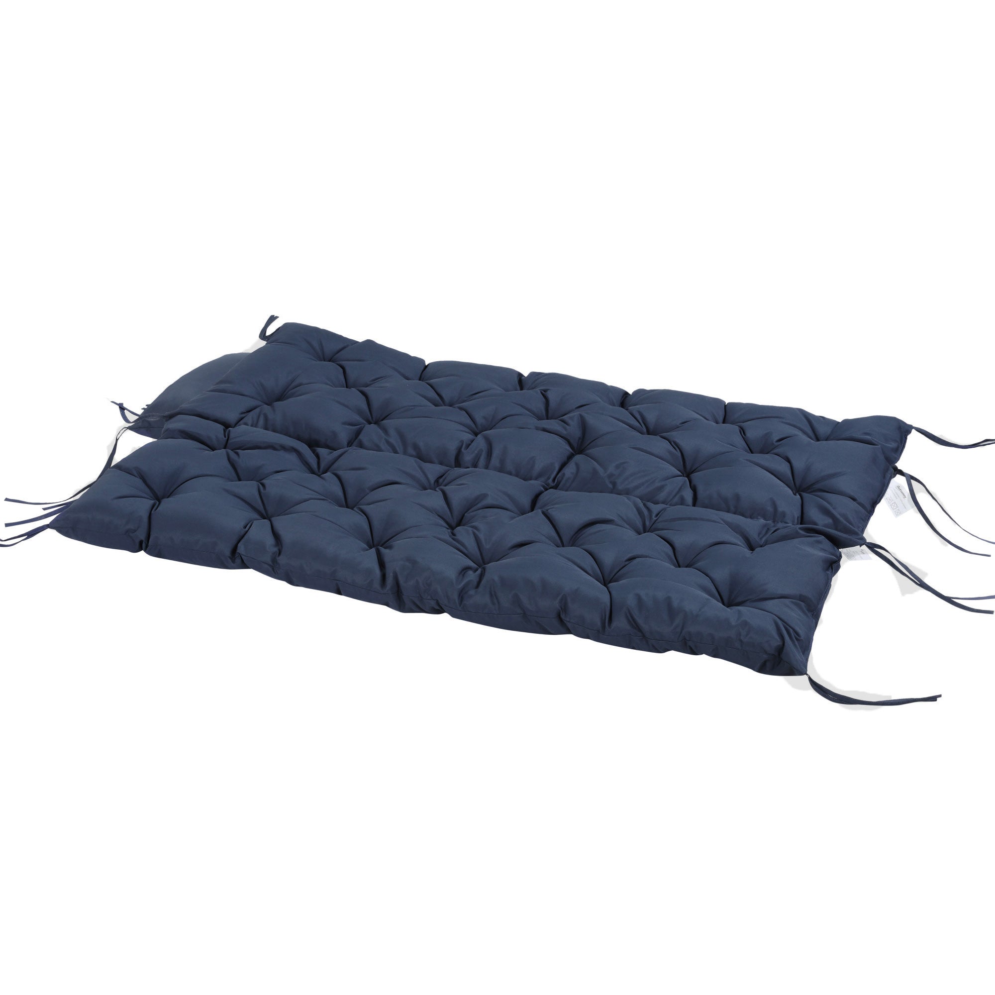 Almofada para Banco com Encosto Outsunny Poliéster e Algodão Azul marrinho 150x98x8cm - 8