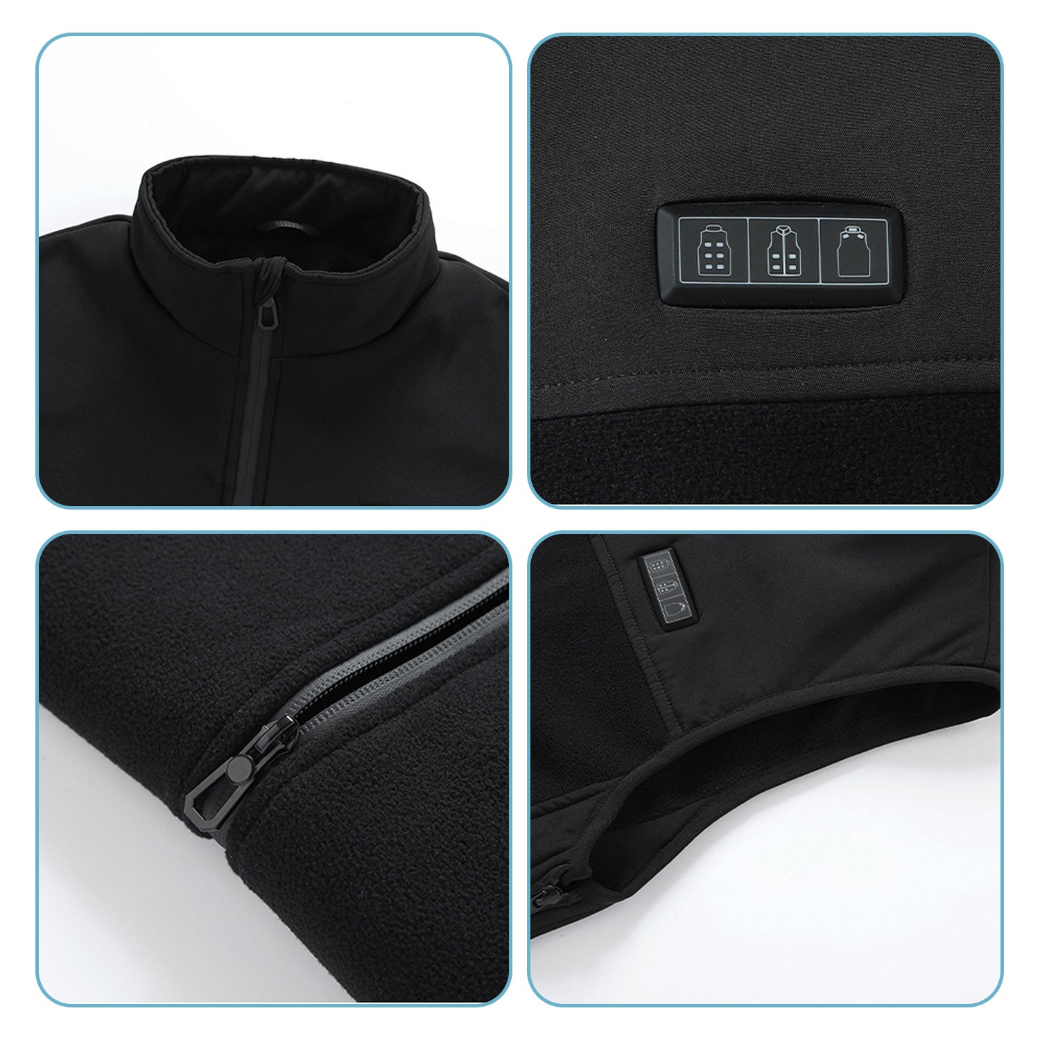 Gilet riscaldato 13 zone di riscaldamento Nero M/L - 2