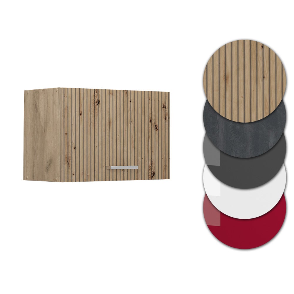 Vicco Elément haut de cuisine R-Line, Chêne Artisan, 60cm Plat - 6