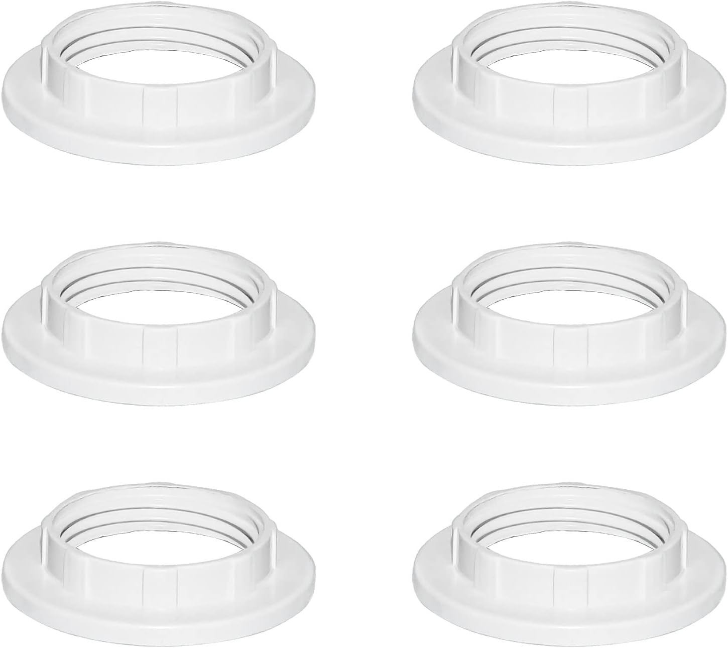 6 sztuk plastikowych pierścieni redukcyjnych do abażurów E14 27 mm, adapter do pierścienia akcesoriów abażurów