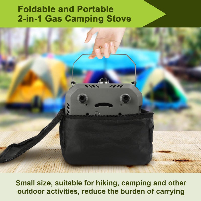 Réchaud à gaz portable pour camping, pour cuisiner en plein air, avec sac de rangement - 4