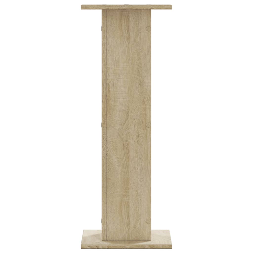 Supports pour plantes 2 pièces chêne en panneau de bois - 7
