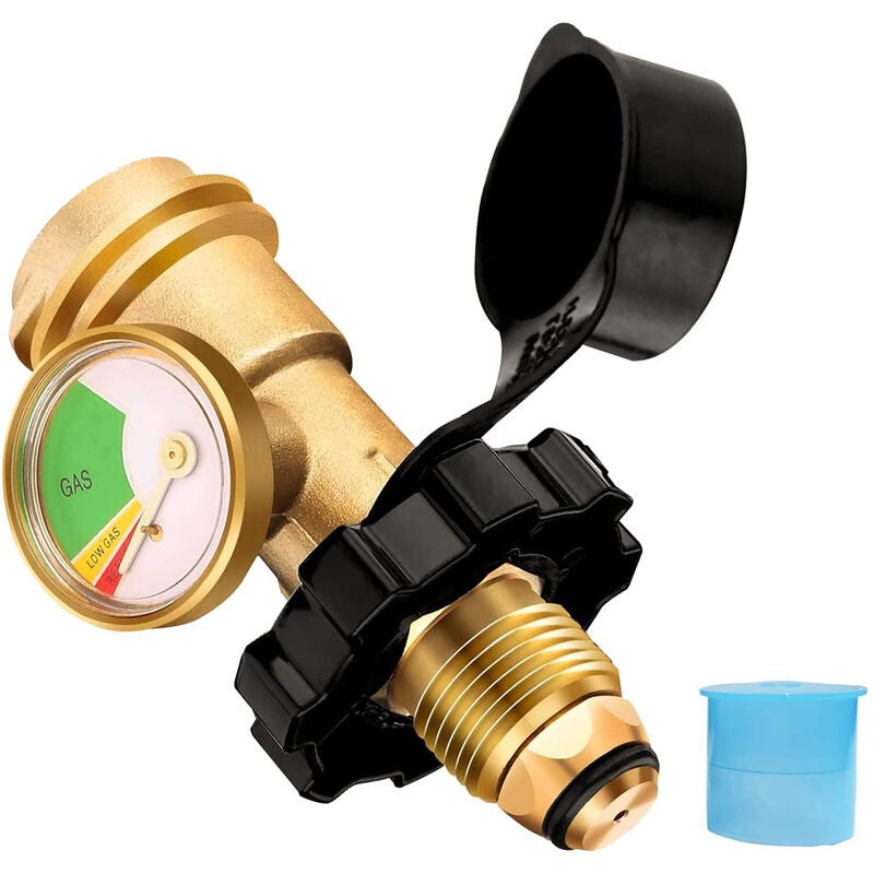 POL Adapter do manometru fosforescencyjnego Adapter do butli z propanem z manometrem ciśnienia