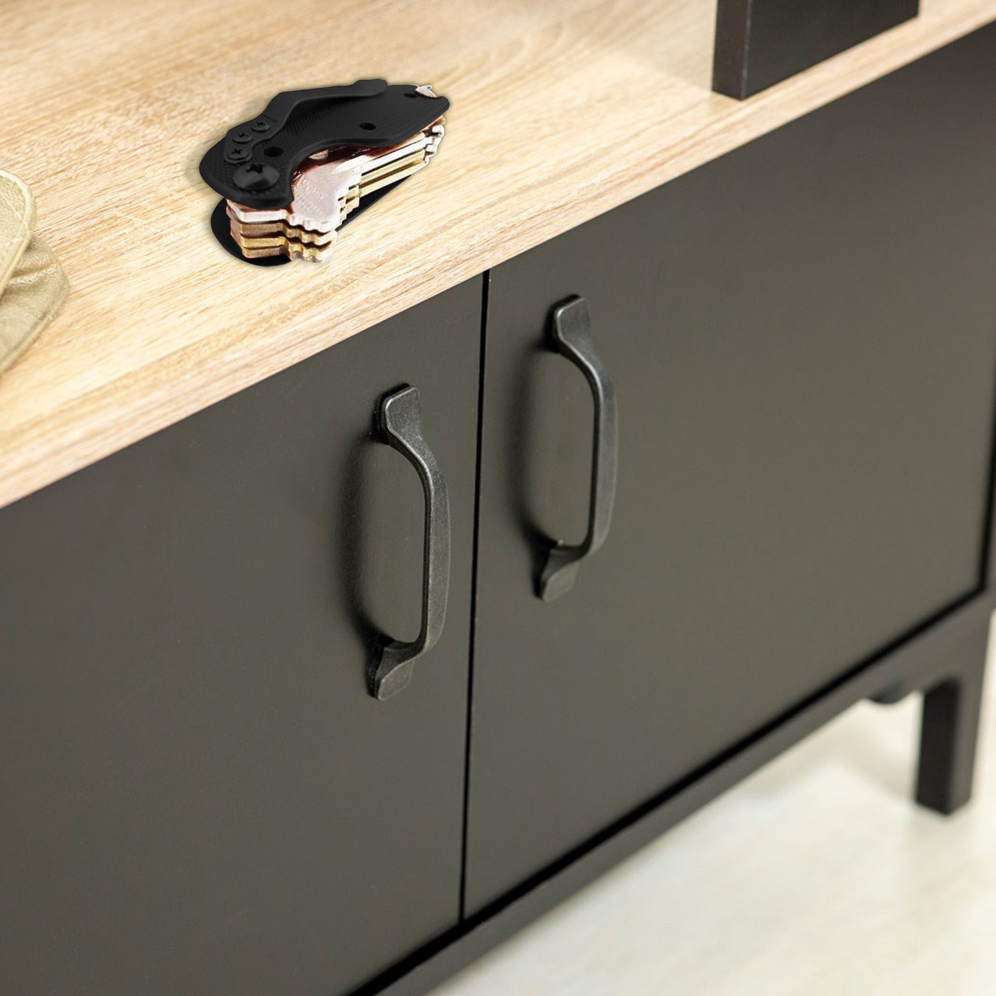 Organisateur De Clés Métal Compact - Porte Jusqu'à 6 Clés, Anneau En D - Design Minimaliste, Anti-Rayures - AtEaze