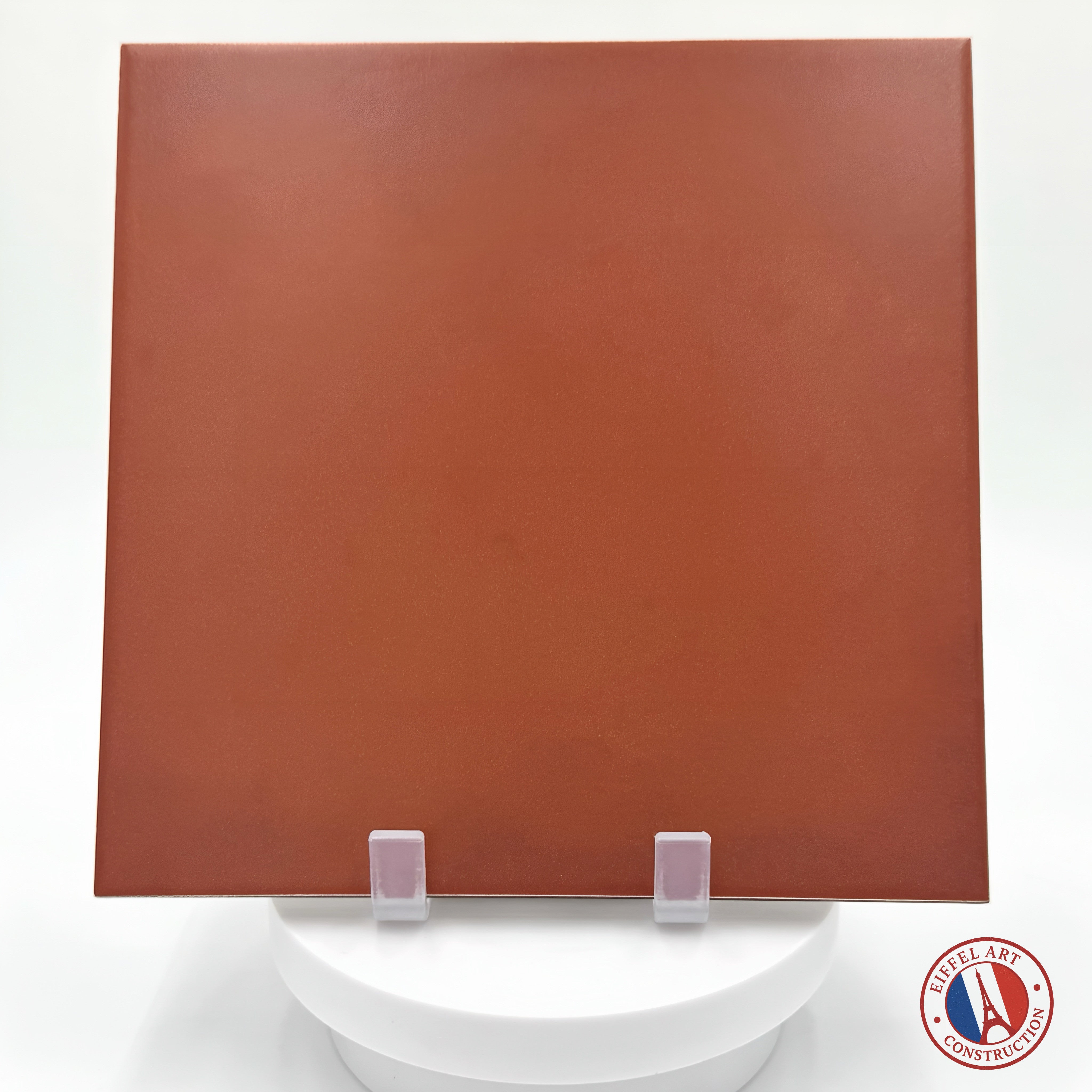Carrelage sol / mur effet ciment uni rouge terre cuite 20x20 cm 1900 ROJIZO (vendu par boite de 1m2) - 2