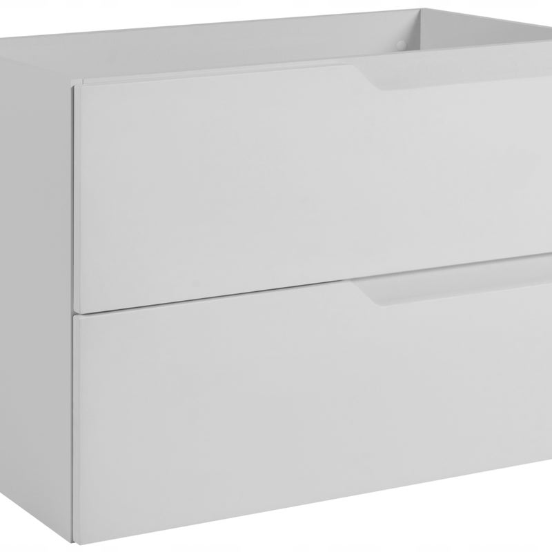 Szafka łazienkowa MODERN 80 cm biała MDF frezowane uchwyty