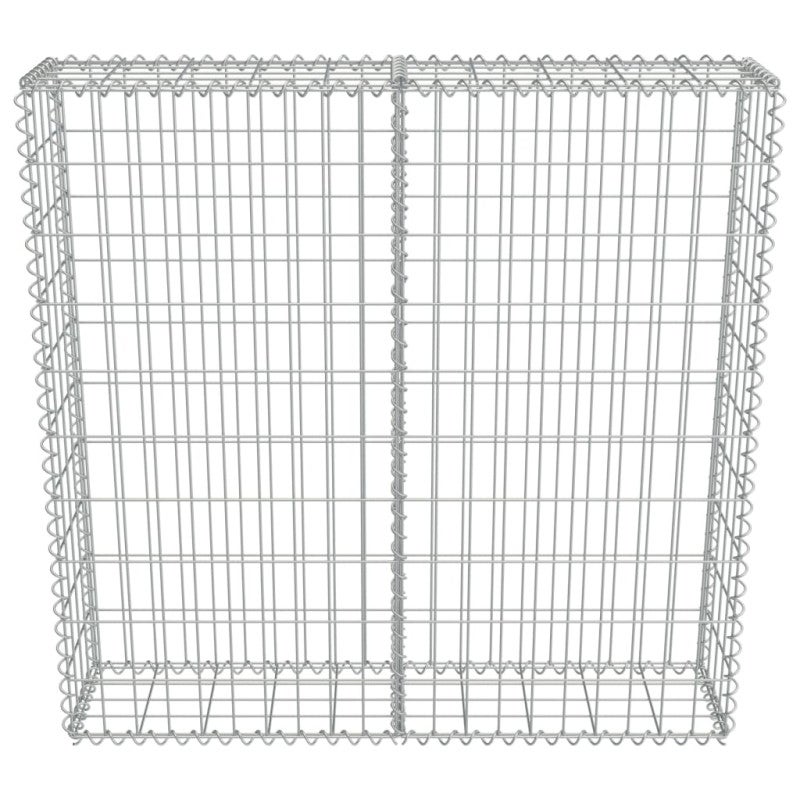 Gabbione con Copertura in Acciaio Zincato 100x20x100 cm vidaXL - 4