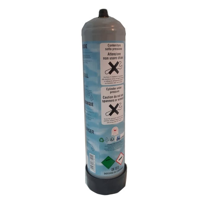 Bombole CO2 Per Gasatore 600g - Usa E Getta, Attacco M11x1, Confezione Da 3, Made In Italy - Foto 2
