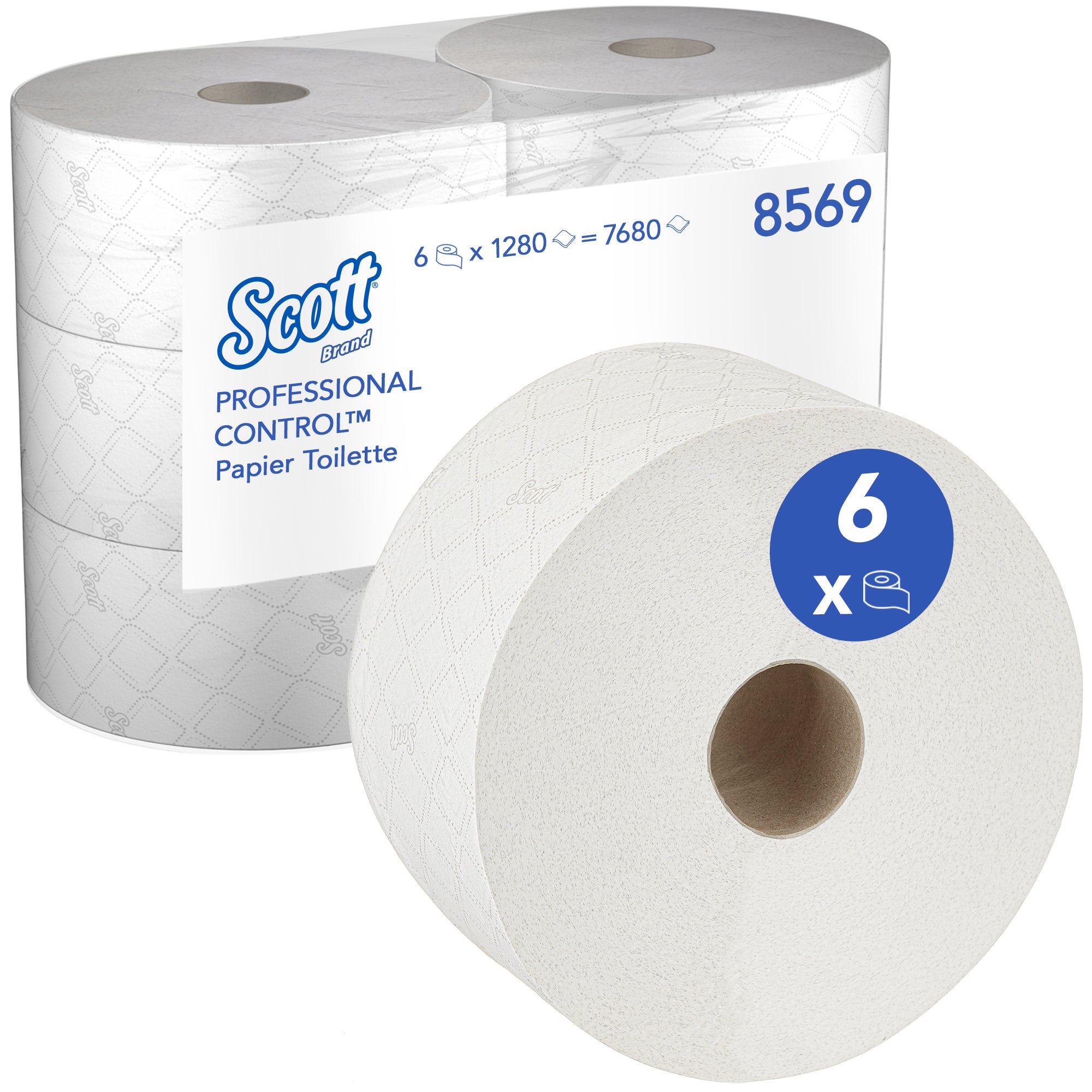 Papier toilette à dévidage central Scott Control 8569 - Papier toilette ...